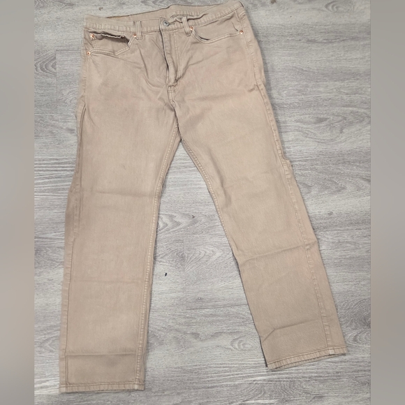 Levi's Strauss 505 Mens Khaki Jeans: 34x30 - Picture 2 of 3